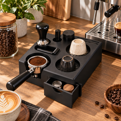 ☕ Espresso Tamping Station | Organized Coffee Bar Essential