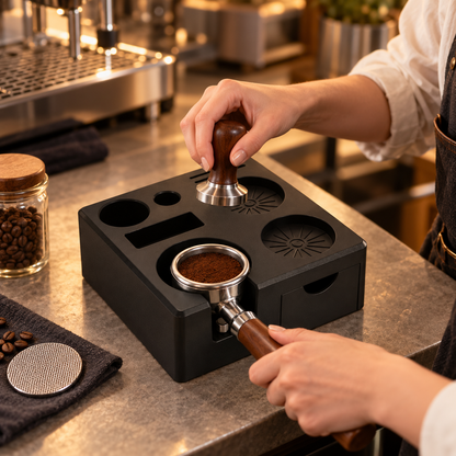☕ Espresso Tamping Station | Organized Coffee Bar Essential