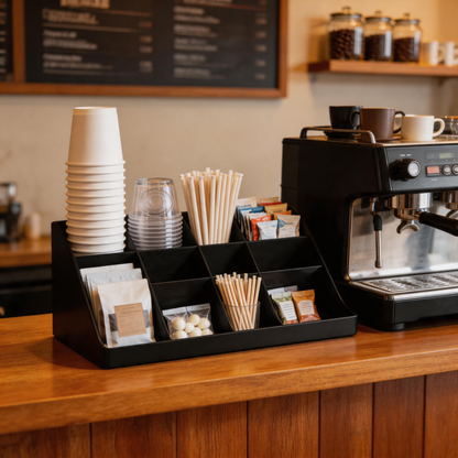 🧩 Coffee Counter Organizer | ABS | Coffee Bar | Coffee Lovers | Multi-Slot Storage