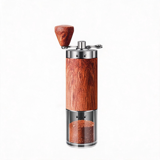 ☕ Manual Coffee Grinder | Wood Finish | Home Brewing | Coffee Lovers | Hand-Crank Freshness