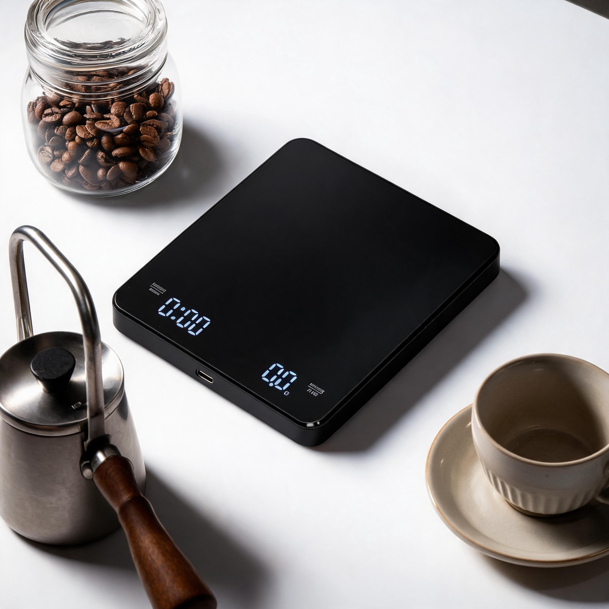 ⚖️ Coffee Scale | Glass Surface | Pour-Over | Coffee Lovers | Digital Timing