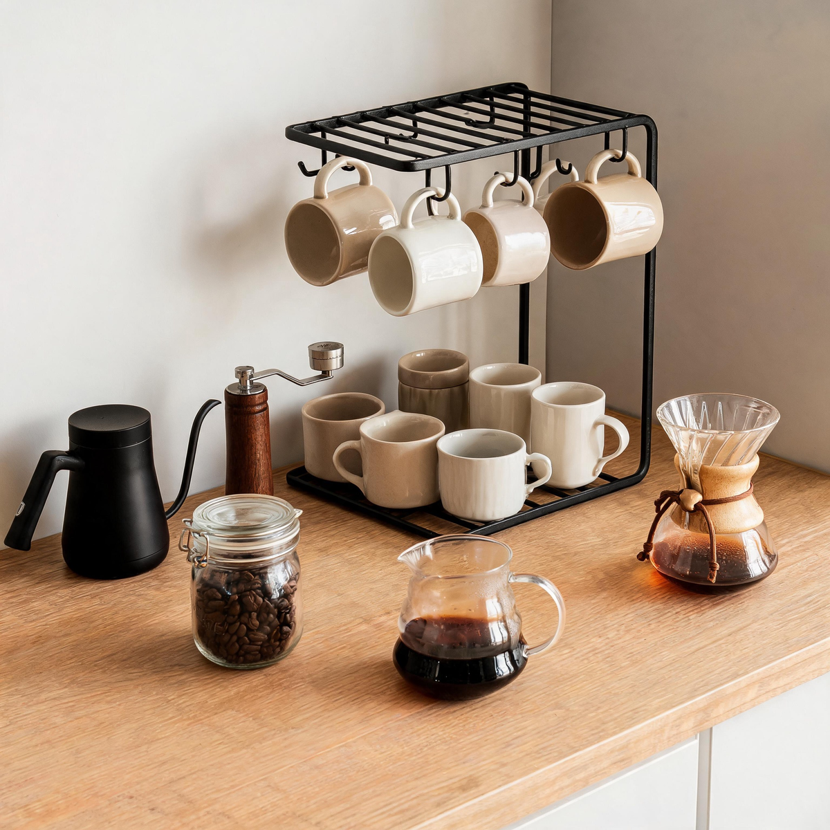 🪝 Mug Rack | Metal | Coffee Bar | Coffee Lovers | Hanging Storage