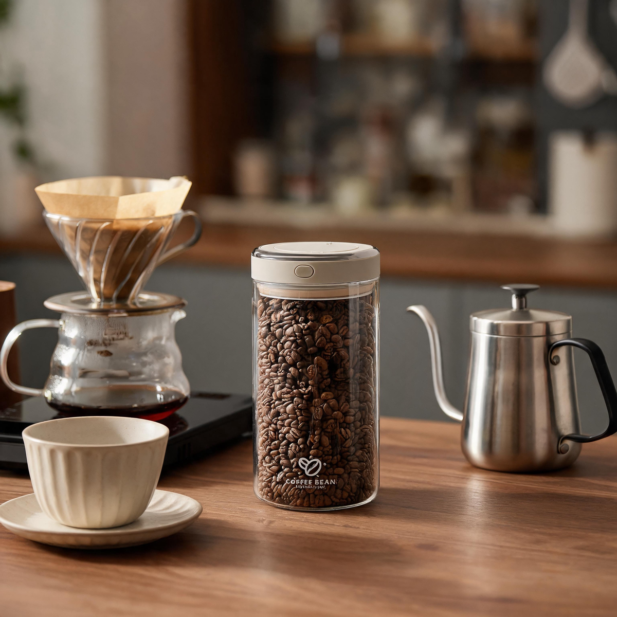 🫘 Coffee Canister | Glass | Coffee Bar | Coffee Lovers | Fresh Storage