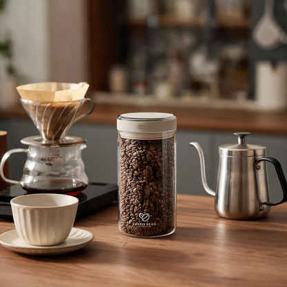🫘 Coffee Canister | Glass | Coffee Bar | Coffee Lovers | Fresh Storage