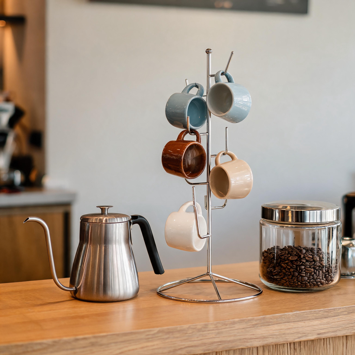 🧋 Mug Tree | Stainless Steel | Coffee Bar | Coffee Lovers | Space-Saving Display