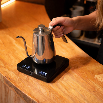 ⚖️ Coffee Scale | Glass Surface | Pour-Over | Coffee Lovers | Digital Timing