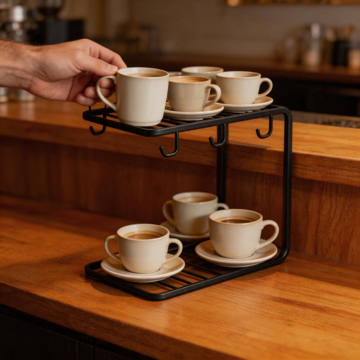 🪝 Mug Rack | Metal | Coffee Bar | Coffee Lovers | Hanging Storage