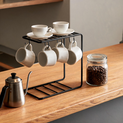 🪝 Mug Rack | Metal | Coffee Bar | Coffee Lovers | Hanging Storage