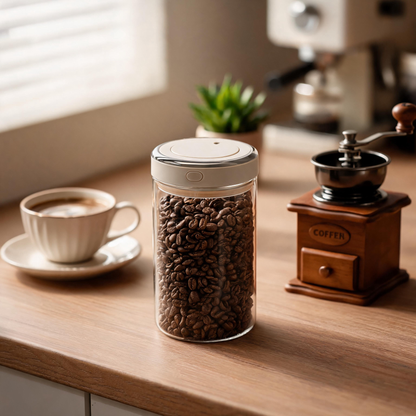 🫘 Coffee Canister | Glass | Coffee Bar | Coffee Lovers | Fresh Storage