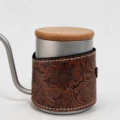 🫖 Coffee Kettle | Stainless Steel | Pour-Over | Baristas | Vintage Leather
