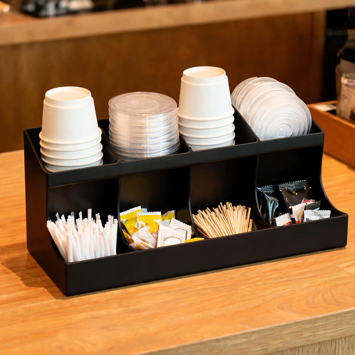 🧩 Coffee Counter Organizer | ABS | Coffee Bar | Coffee Lovers | Multi-Slot Storage