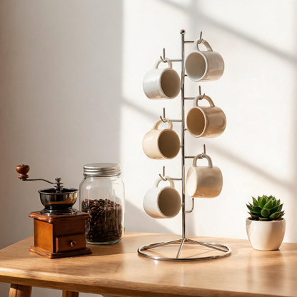 🧋 Mug Tree | Stainless Steel | Coffee Bar | Coffee Lovers | Space-Saving Display