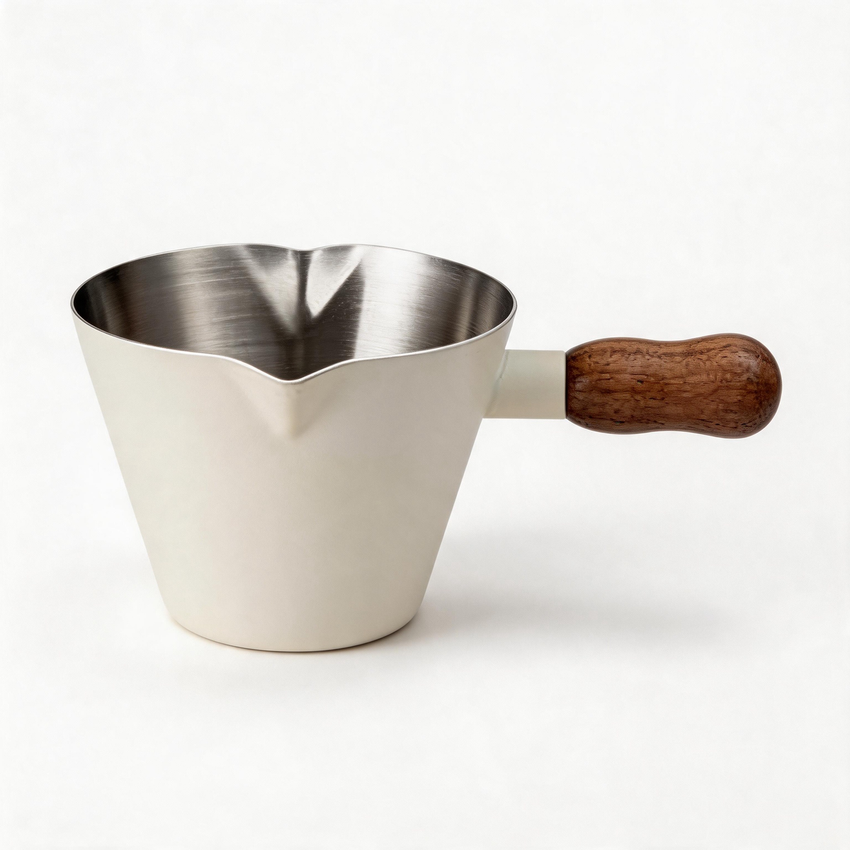 🌿 Espresso Cup | Stainless Steel | Coffee Bar | Baristas | Wood Handle