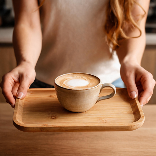 🌿 Coffee Tray | Bamboo | Home Café | Coffee Lovers | Natural Grain