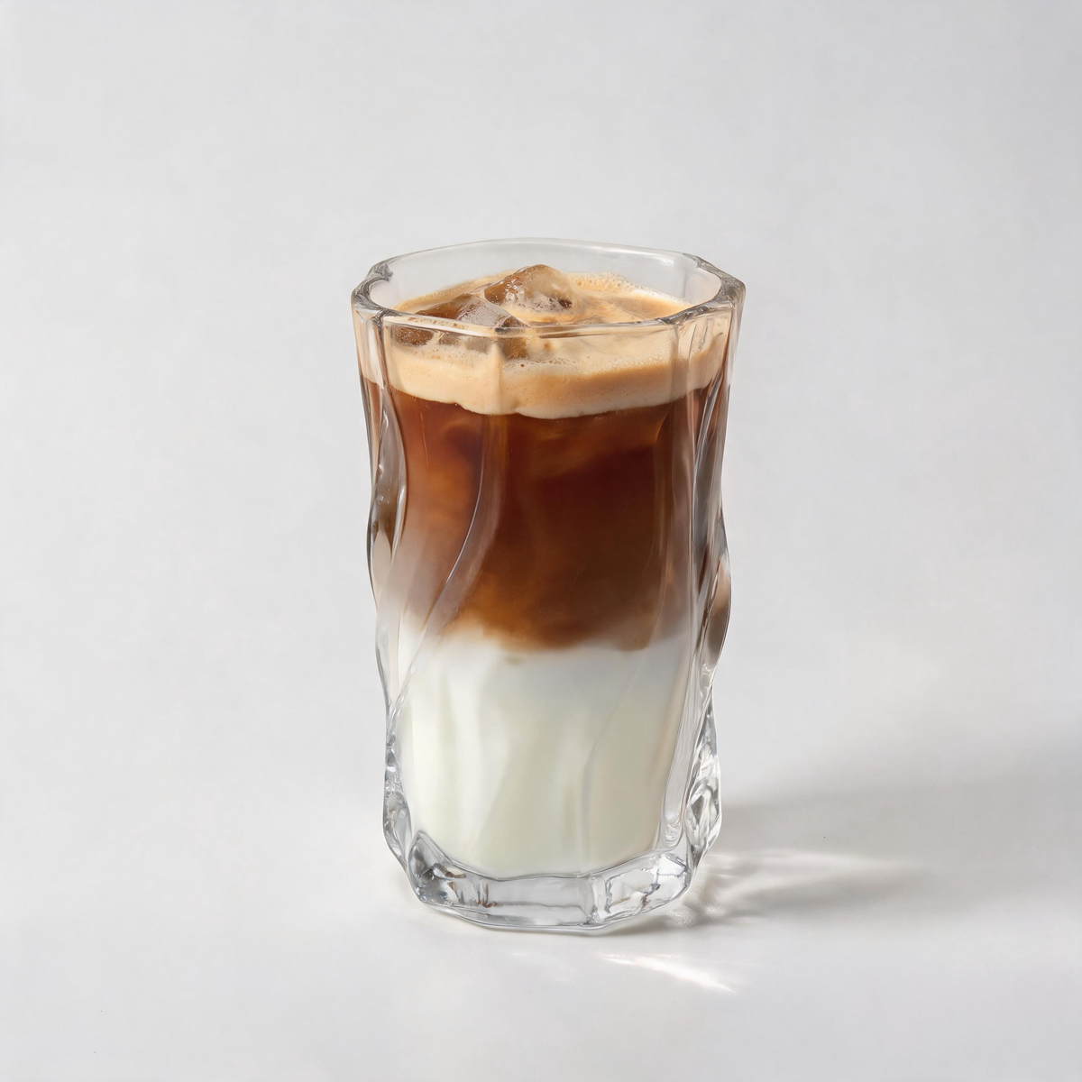 💎 Glass Coffee Cup | Clear Glass | Home Café | Coffee Lovers | Twisted Texture