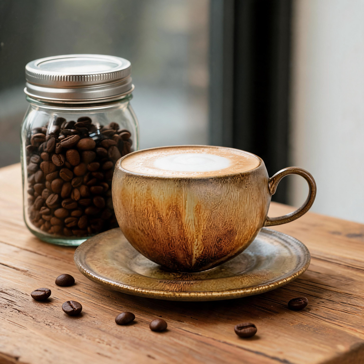🏺 Ceramic Coffee Cup | Stoneware | Home Café | Coffee Lovers | Rustic Glaze
