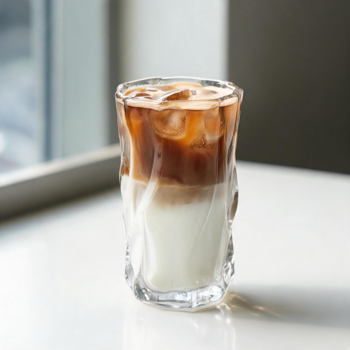 💎 Glass Coffee Cup | Clear Glass | Home Café | Coffee Lovers | Twisted Texture
