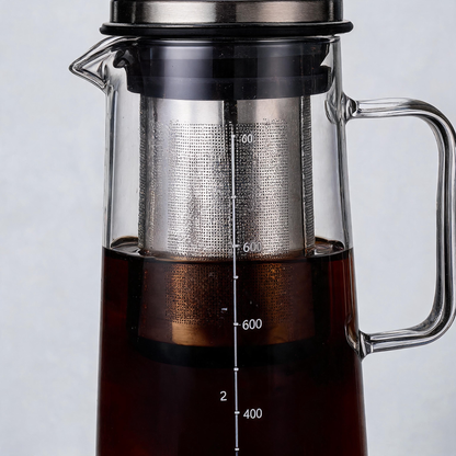 🧊 Cold Brew Pitcher | Glass | Home Café | Coffee Lovers | Fine-Mesh Filter