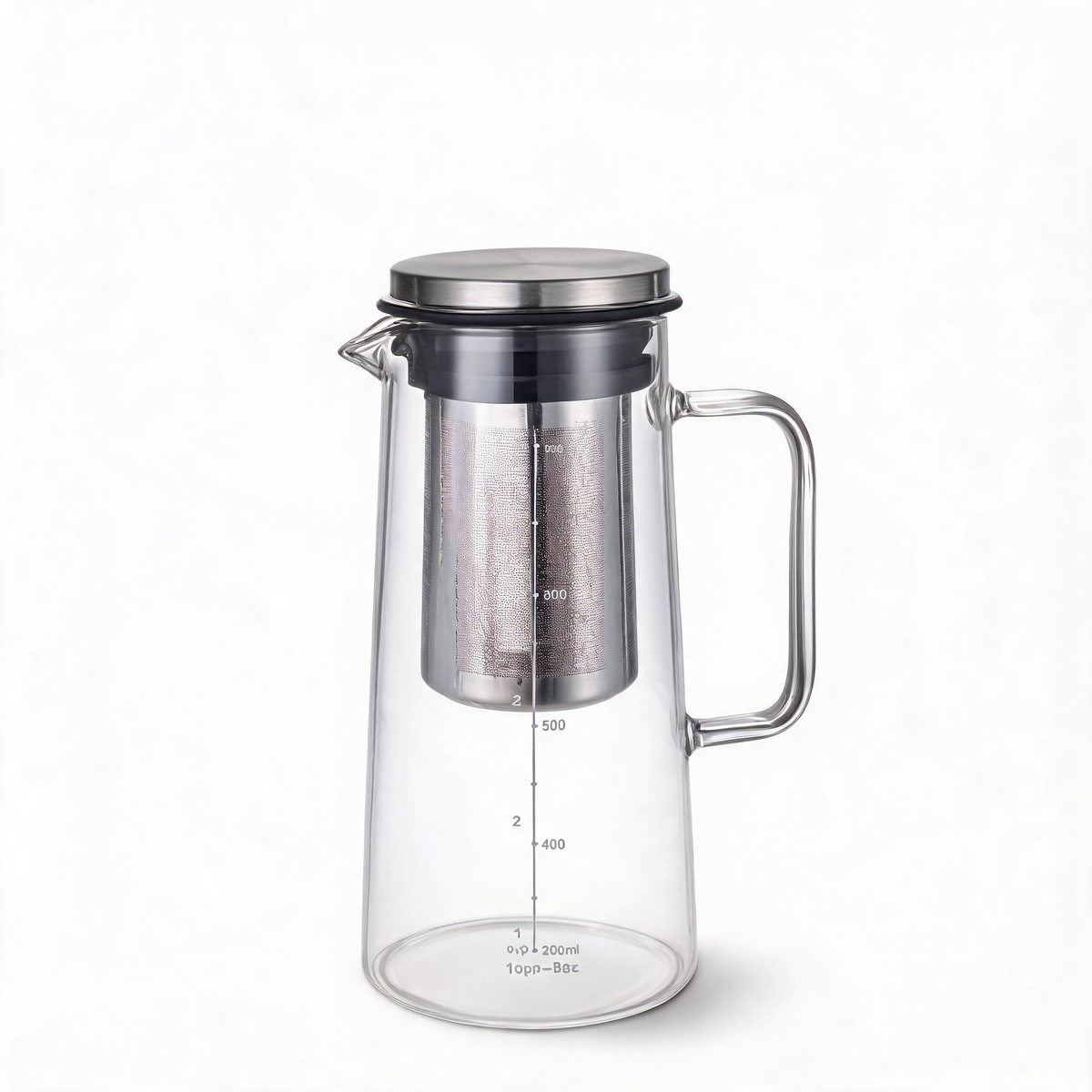 🧊 Cold Brew Pitcher | Glass | Home Café | Coffee Lovers | Fine-Mesh Filter