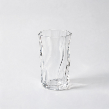 💎 Glass Coffee Cup | Clear Glass | Home Café | Coffee Lovers | Twisted Texture