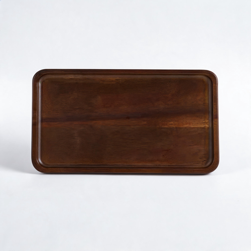 🍂 Coffee Serving Tray | Solid Wood | Home Café | Coffee Lovers | Dark Walnut Look