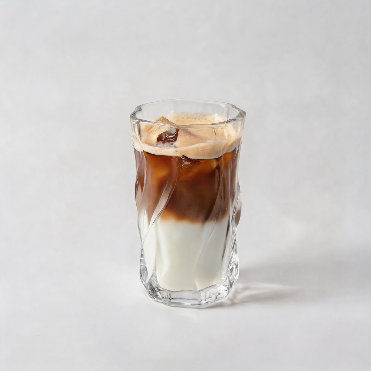 💎 Glass Coffee Cup | Clear Glass | Home Café | Coffee Lovers | Twisted Texture